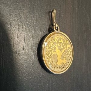 Tree of life necklace charm Alex and Ani, 2 toned .925 sterling silver, 14k gold